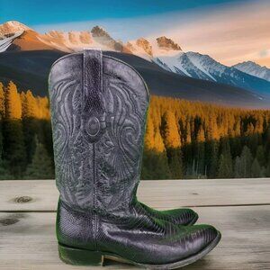 ✅ Mens 13.5 Cuadra Boots Genuine Leather + Teju Lizard Cowboy Western Boots